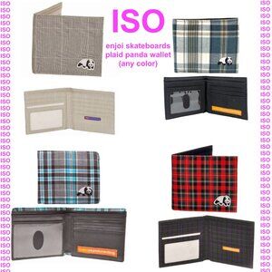 Enjoi Skateboards Plaid Panda Wallet (ISO POST DO NOT BUY)